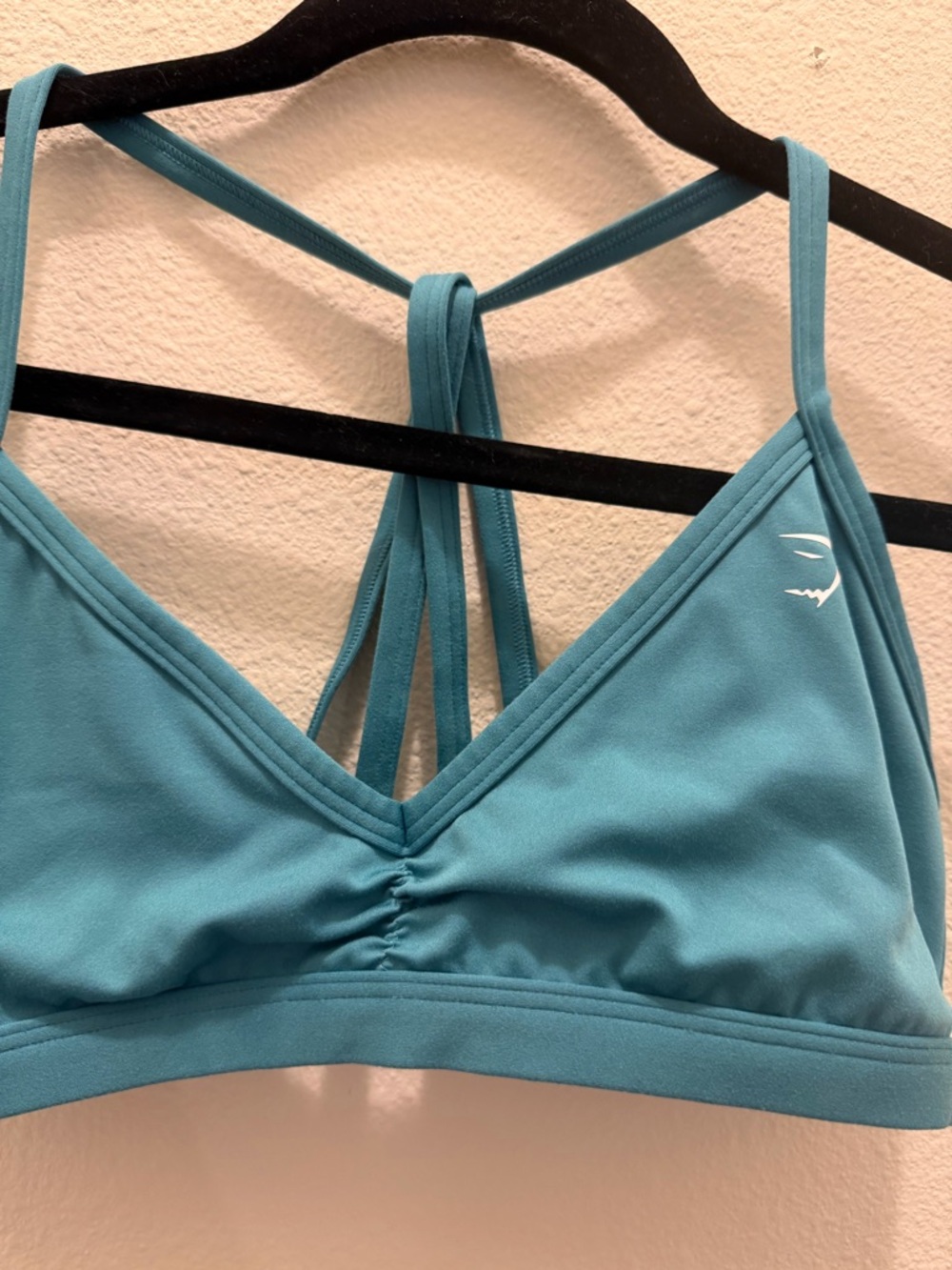 Gymshark Teal Minimal Sports Bra - Picture 3 of 5